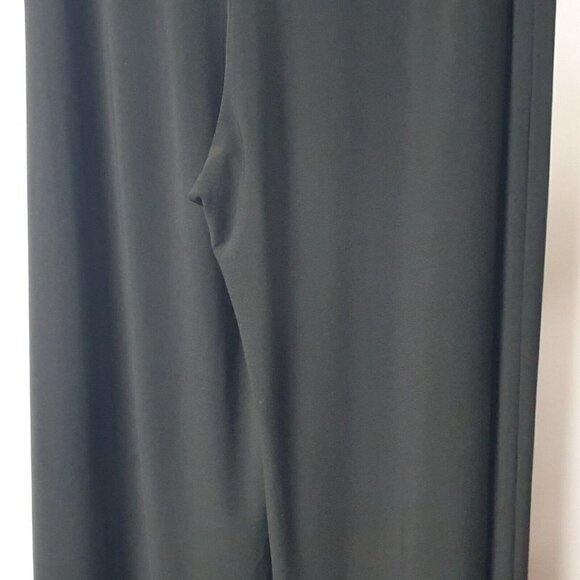 Clara Sun Woo Solid Black Palazzo Pants Wide Leg High Rise Pull On Stretch XL - Picture 5 of 10
